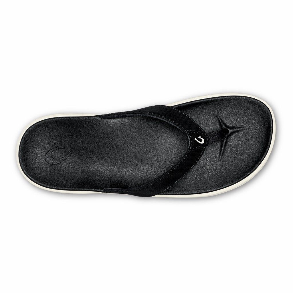 Olukai Women's Nua Pio Flip Flop - Black US647-208